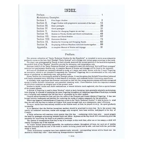 Daily Technical Studies For Piano