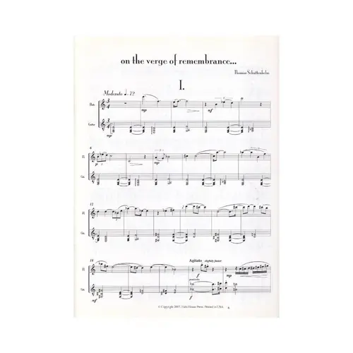 On The Verge Of Remembrance... For Flute And Guitar