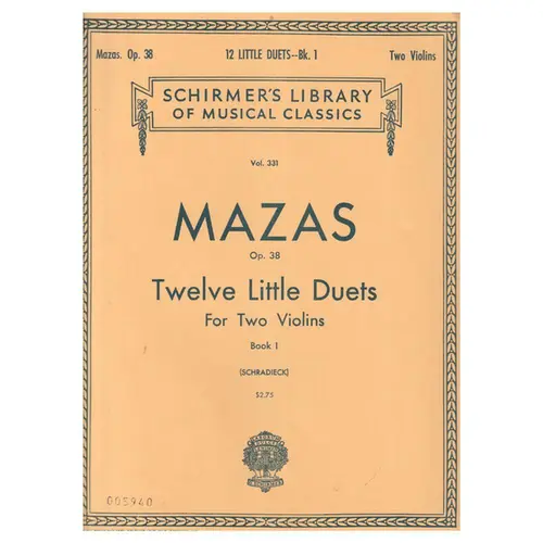 Twelve Little Duets - Op.38 Vol.1 (Ed 331)