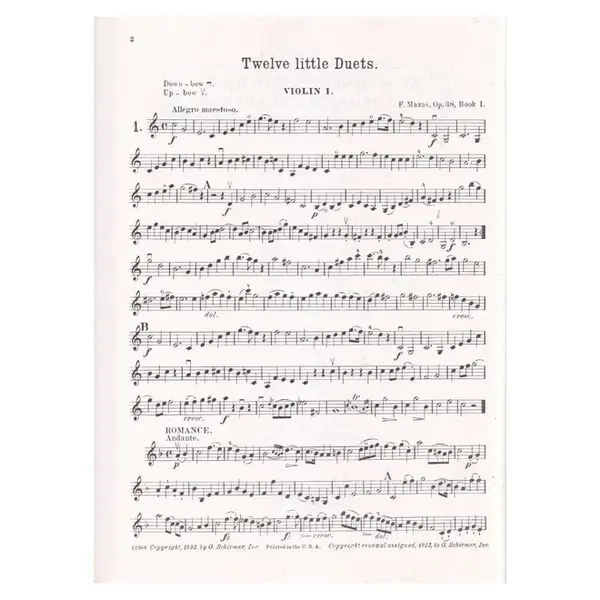 Twelve Little Duets - Op.38 Vol.1 (Ed 331)