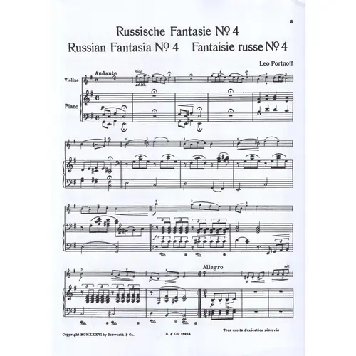 Russian Fantasia N.4 E Minor