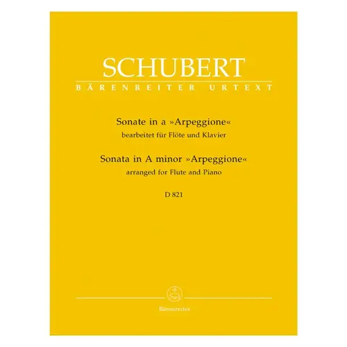 Sonate in A minor " Arpeggione "  D 821 arranged for flute and piano