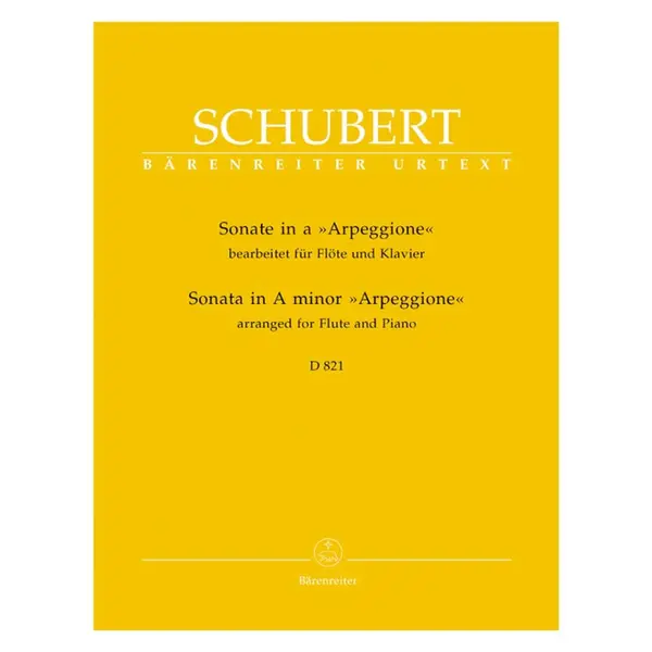 Sonate in A minor " Arpeggione "  D 821 arranged for flute and piano
