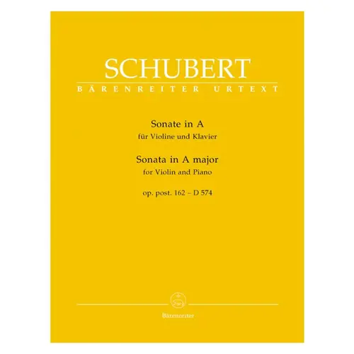 Sonata In A Major For Violin And Piano Op.Post.162 -D 574