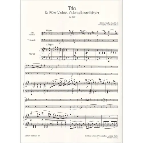 Piano Trio in G major Hob XV:15