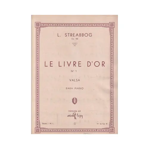 Le Livre D'Or  - N.1 - op. 182 Valsa para piano