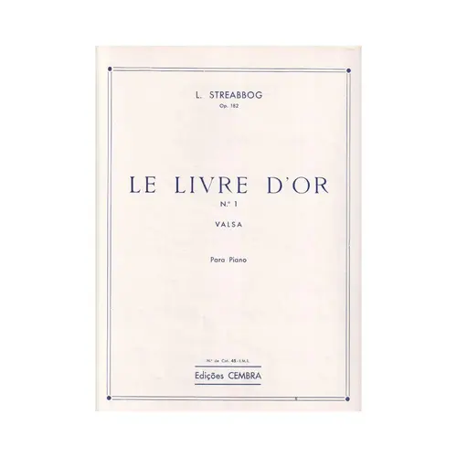 Le Livre D'Or  - N.1 - op. 182 Valsa para piano