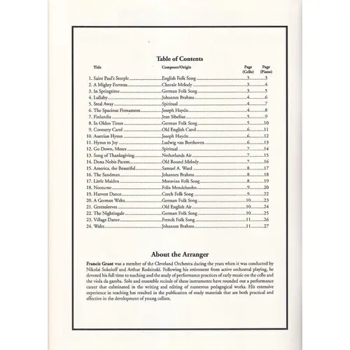 Easy Solos In The First Position For Cello ( Francisgrant)