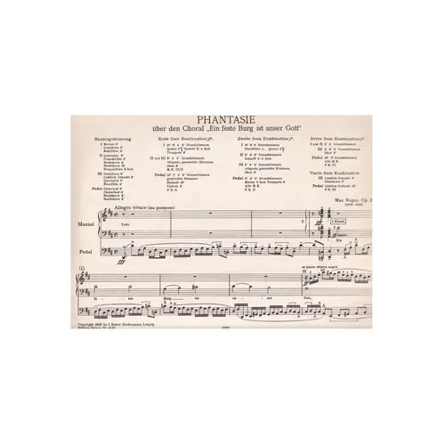 Phantasie Uber den Choral Ein Feste Burg Ist Unser Opus 27