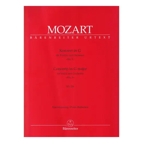 Concerto in G major for violin and orchestra N.3 - KV 216 - Urtext