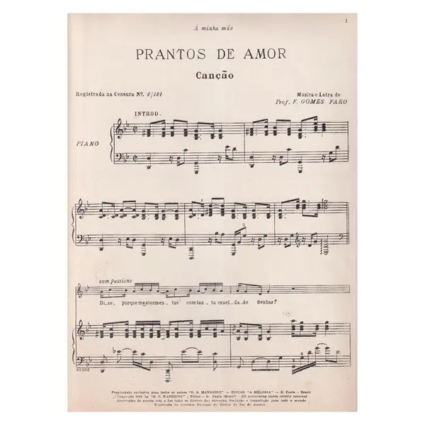 Prantos De Amor - Canção