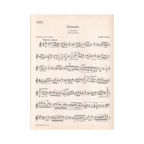 Mazurka en La Mineur  (Kreisler)