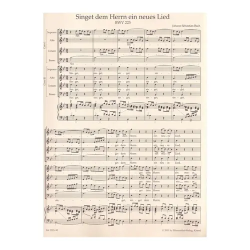 Motetten - BWV 225-230 - Piano Reduction