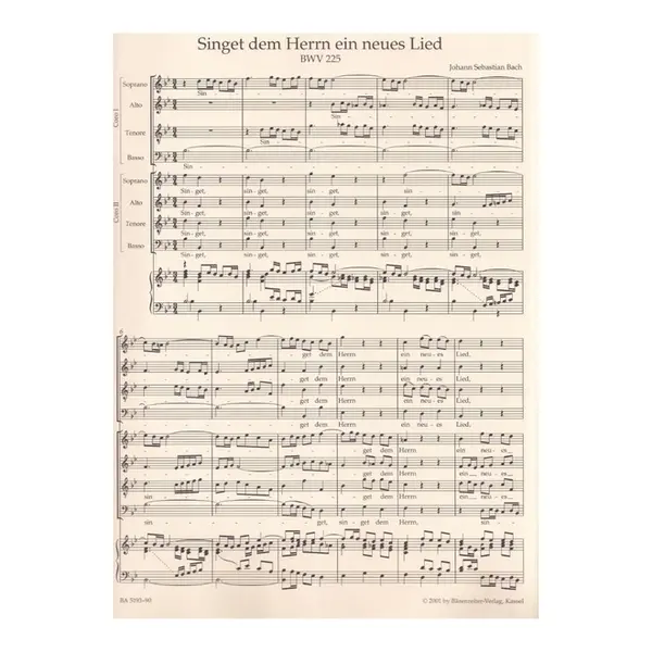 Motetten - BWV 225-230 - Piano Reduction
