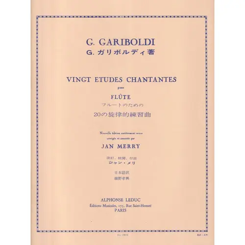 Vingt Etudes Chantantes pour flute