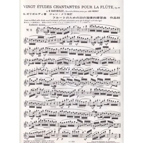 Vingt Etudes Chantantes pour flute