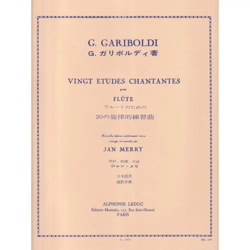 Vingt Etudes Chantantes pour flute