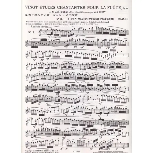 Vingt Etudes Chantantes pour flute