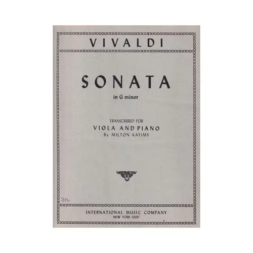 Sonata In G Minor (Viola)