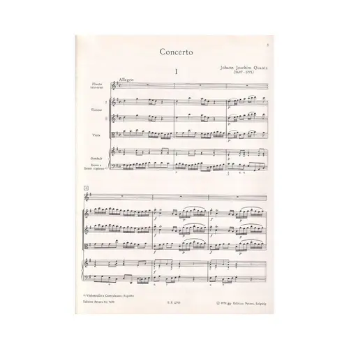 Flotenkonzert G Dur - Partitur