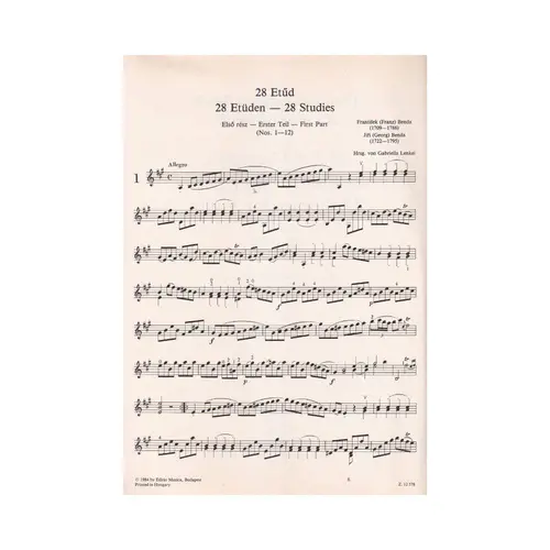 28 Studies For Violin - Op.Post.