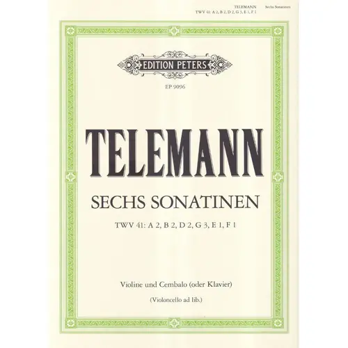 Sechs Sonatinen - Twv 41: A2, B2, D2, G3, E1, F1