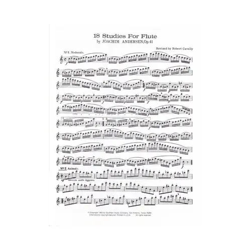Eighteen Studies For Flute Op.41