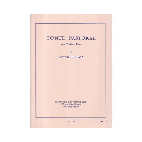 Conte Pastoral Pour Hautbois Et Piano