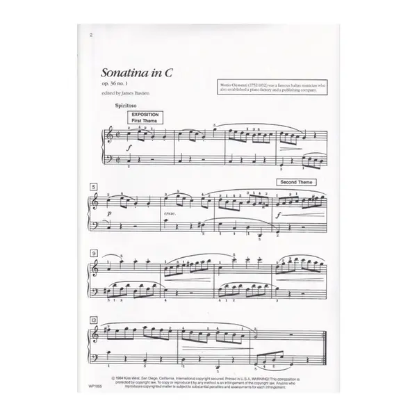 Sonatina In C - Op.36 N.1