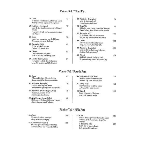 Weihnachts-Oratorium fur soli, chor und orchester BWV 248 - vocal score
