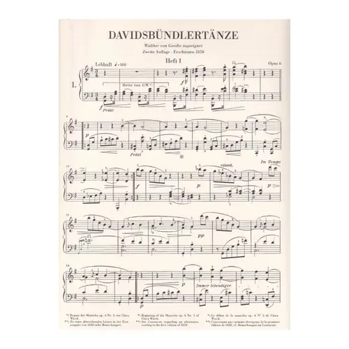 Davidsbundlertanze Op.6 - Urtext