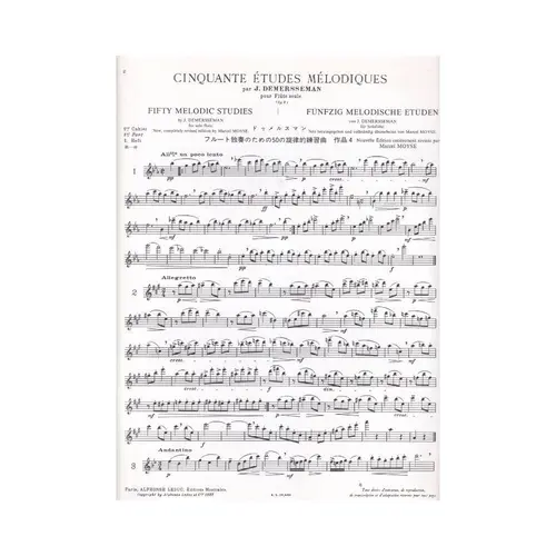 50 Etudes Melodiques De Demersseman  Vol.1