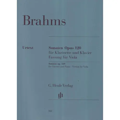 Sonatas Op.120 for clarinet and piano - version for viola