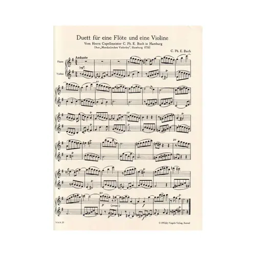 Zwei Duos Fur Flote Und Violine