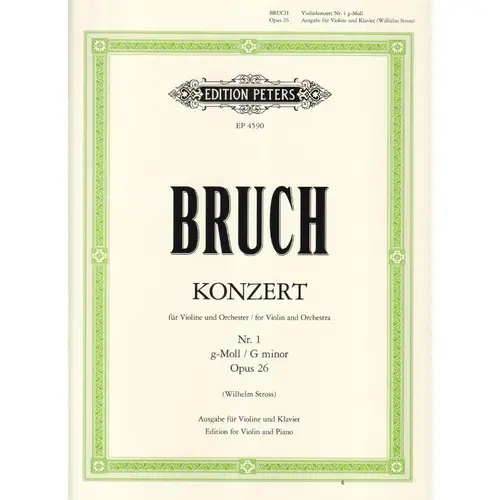 Konzert G Moll - Op.26 For Violin And Orchestra (Violin And Piano)