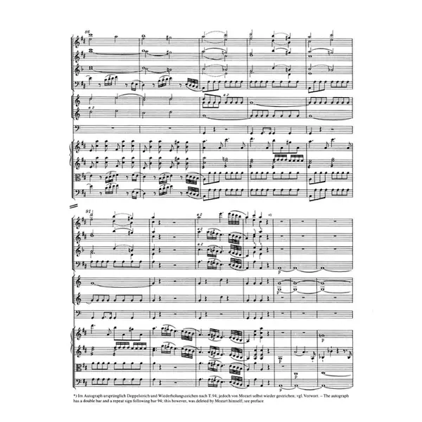Sinfonie In D - Kv 385 - Haffner - Sinfonie - Study Score