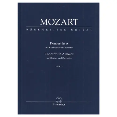 Concerto In A Major For Clarinet And Orchestra  Kv 622 - Study Score