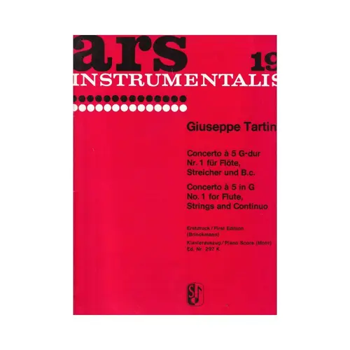 Concerto A 5 G Dur  N.1 Fur Flote, Streicher Und Basso Cont. - Ars.19