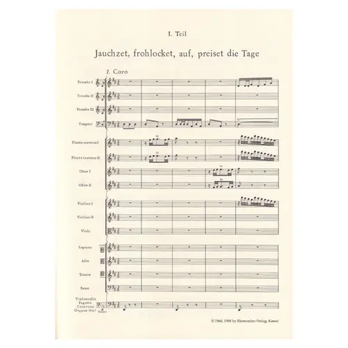 Christmas Oratorio BWV 248 - Study Score