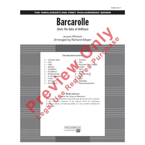 Barcarolle (From The Tales Of Hoffman) - Regente E Partes