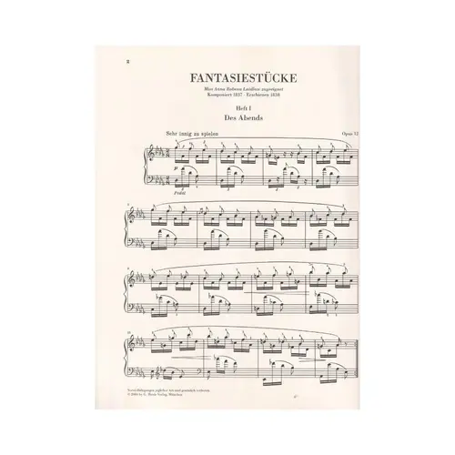 Fantasy Pieces Op.12 - Urtext