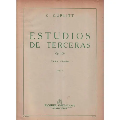 Estudios De Terceras - Op.100 Vol.1  (Edição Antiga)