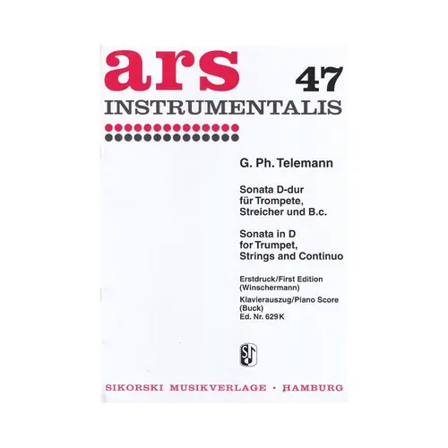 Sonata In D For Trumpet, Strings And Continuo - Piano Score