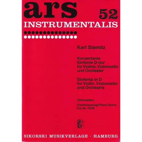 Konzertante Sinfonie D Dur Fur Violino, V.Cello Und Orchestr