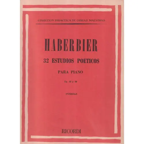 32 Estudios Poeticos Para Piano - Op.53 E 59 - Exemplar Antigo