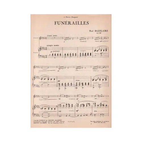 Funerailles - Op.120  (Edição Antiga)