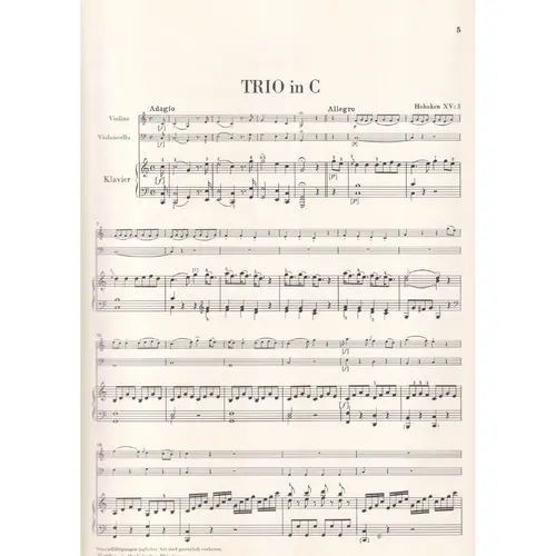 Klavier-Trios C Dur / F Dur