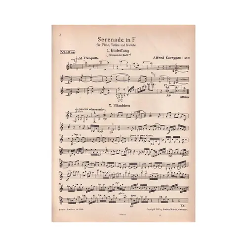 Serenade In F (1952)  (Edição Antiga)