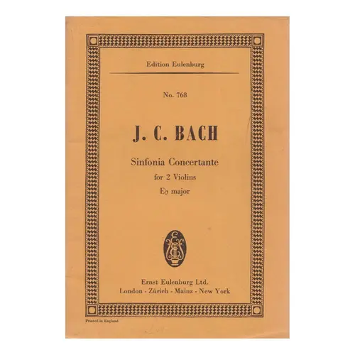 Sinfonia Concertante For 2 Violins Eb Major
