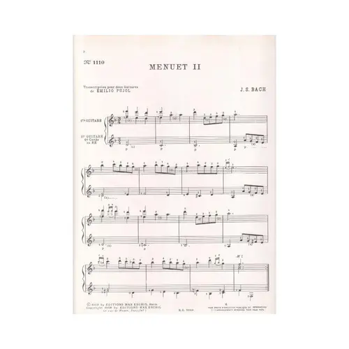 Menuet II (Pujol 1110)